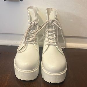 Jeffrey Campbell White Platform Boots